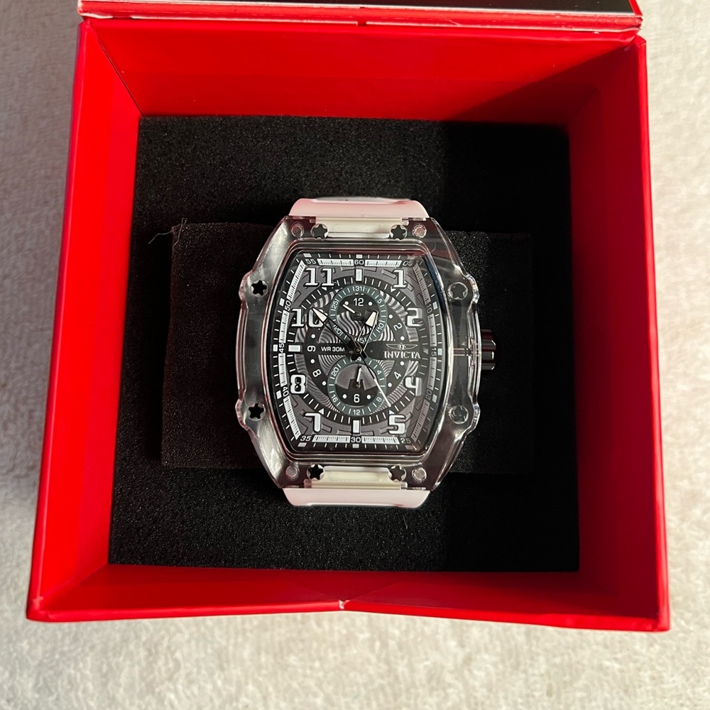 Invicta Racing Cyclone Men’s Watch-48.5mm MOD-48719 Black & White (NWT)
